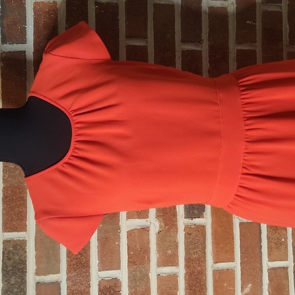 J. Crew Orange cap sleeve dress, size 8 - Picture 3 of 8